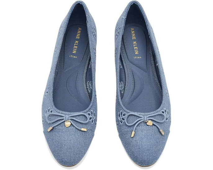Балетки Anne Klein Luci-E с ажурными цветами и бантом