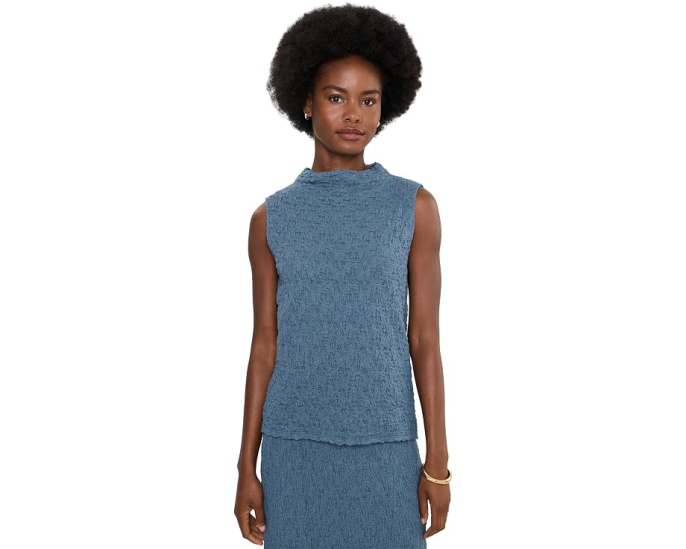 Топ Eileen Fisher с воротником-хомутом Bubble Jacquard
