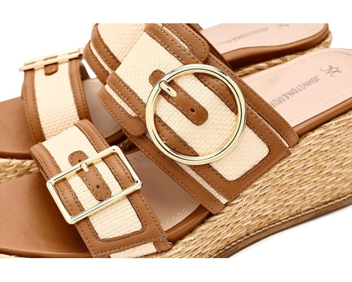 Клиновидные сандалии Johnston & Murphy Mallory Double Buckle Wedge