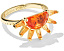 Кольцо Kendra Scott Samantha Sun Band Ring с золотым покрытием