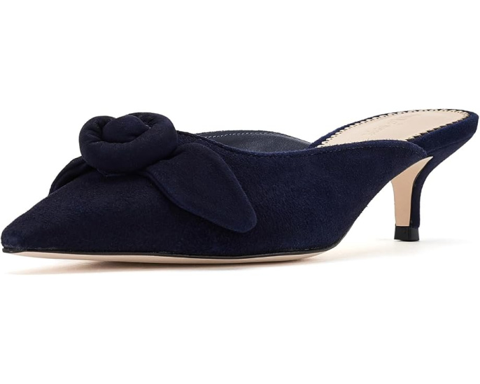 Мюли Layla Suede Kitten Heels от Cinq à Sept на низком каблуке