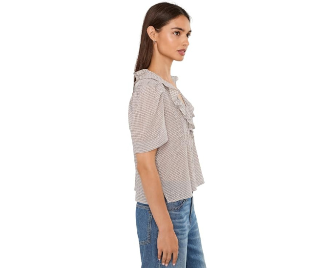 Топ Nelly из легкой хлопковой ткани в клетку Madewell