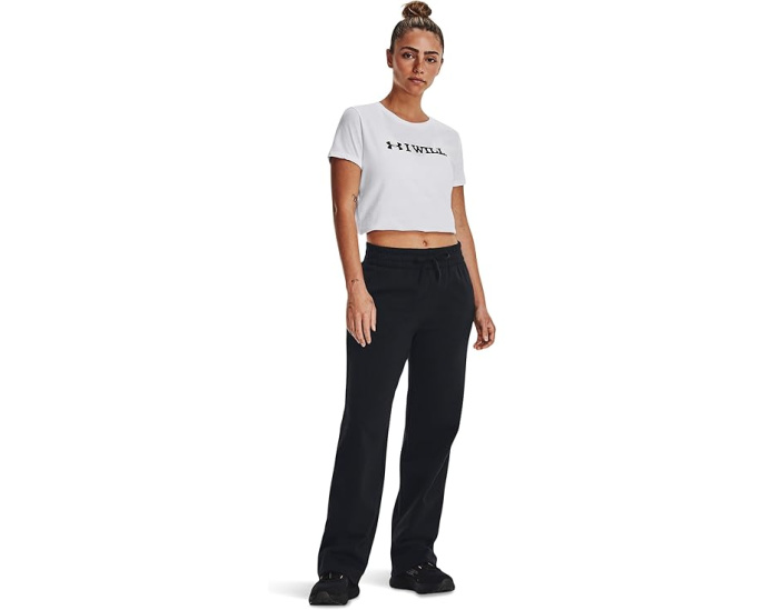 Брюки Under Armour Rival Fleece Straight Leg из флиса с начесом и эластичным поясом