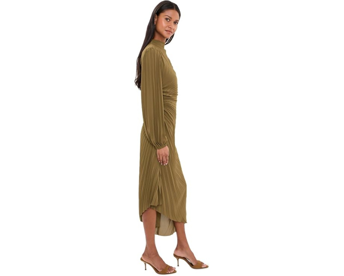 AllSaints Milena платье миди с драпировкой и плиссировкой