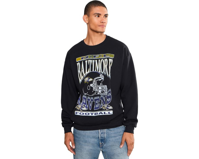 Junk Food Clothing флис NFL Baltimore Ravens Helmet Crew