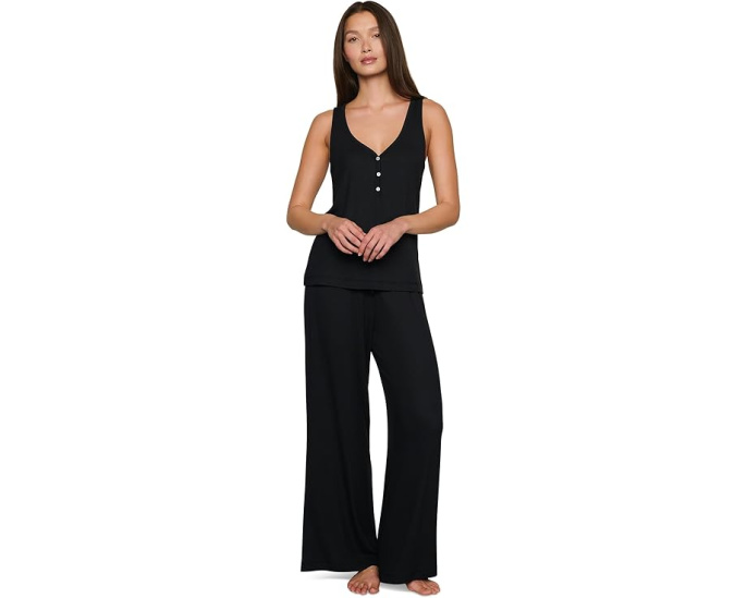 Широкие брюки Eberjey Dream Rib из мягкого модала со шнурком