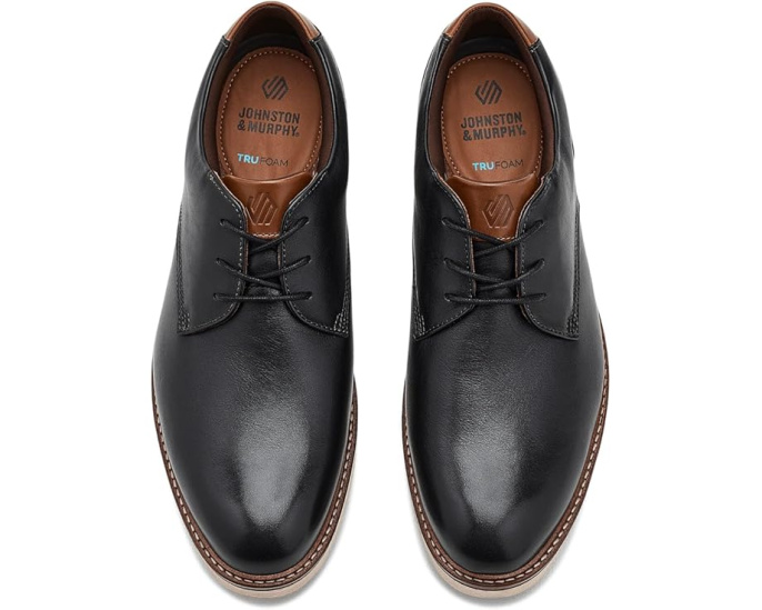 Туфли Johnston & Murphy Tyson Plain Toe с памятью формы и подошвой TRUFOAM
