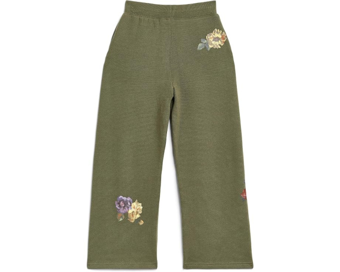 Floral Wide-Leg Fleece Sweatpants (Toddler/Little Kid)