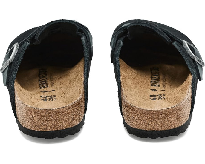 Сабо Birkenstock Boston Braid из замши с регулируемым ремешком