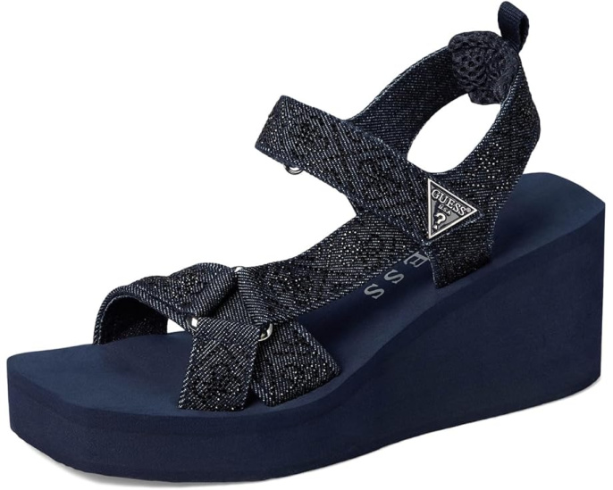Сандалии GUESS Dawsin на платформе с застежкой на липучке