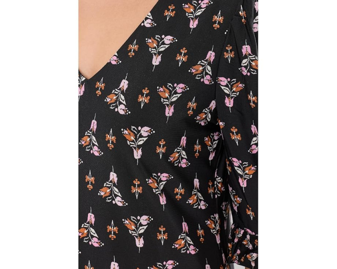 Платье CeCe V-Neck Knit с рюшами по низу