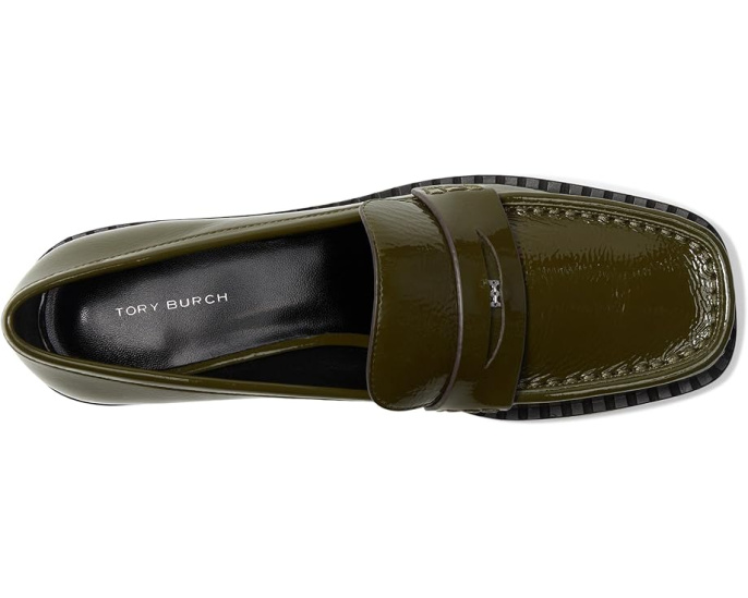 Лоферы Tory Burch с квадратным носком на каблуке 25 мм
