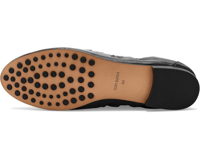 Лоферы Tory Burch Ballet из замши с деталью Double T
