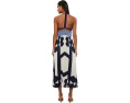 Vince Camuto макси платье V-neck Bareback с принтом