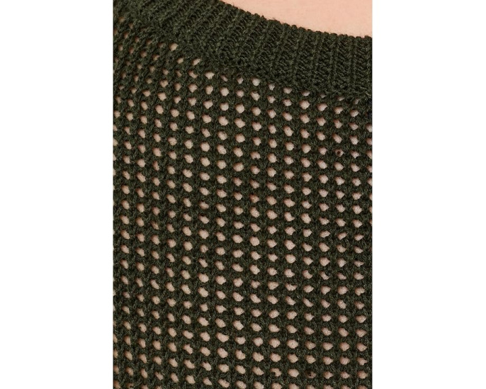 Органический льняной хлопковый свитер Eileen Fisher с круглым вырезом и коротким рукавом