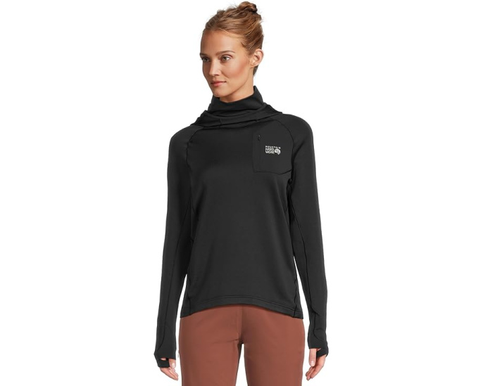 Mountain Hardwear толстовка с капюшоном Up First Tech Fleece с карманом на груди