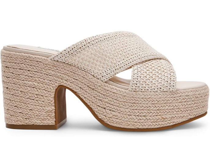 Сандалии Steve Madden Truthful на платформе с каблуком из рафии