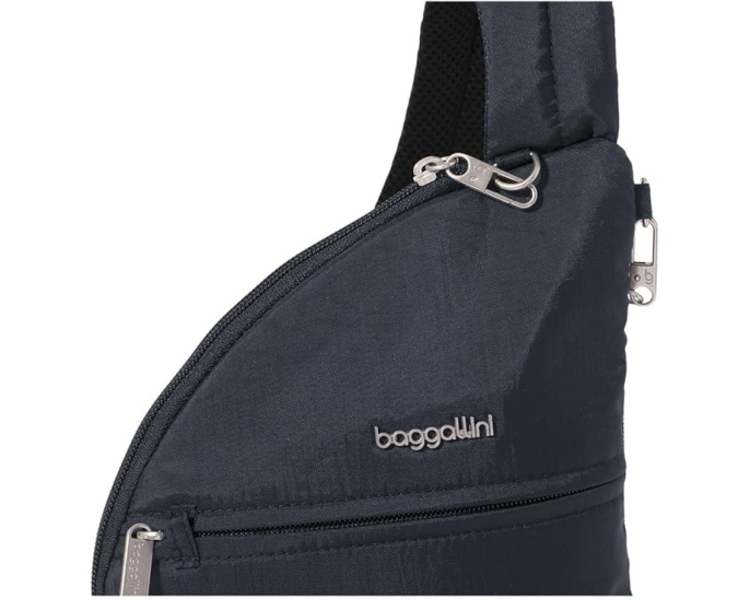 Baggallini Securtex антикражевая слинг сумка Half Moon с защитой от порезов