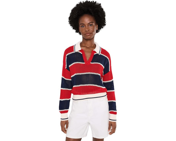 Пуловер Alexa Rugby Stripe Polo Pullover от 525 america