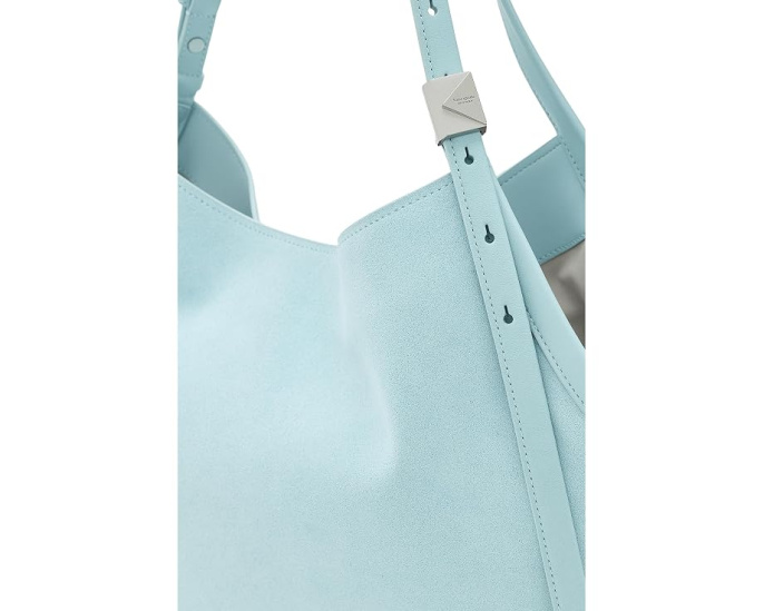 Сумка-тоут Deco из замши в форме тюльпана с двумя ремнями Kate Spade New York