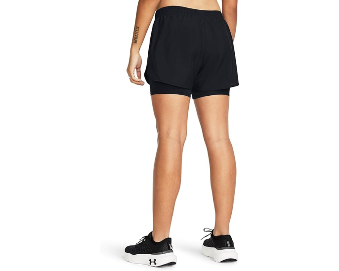 Шорты Under Armour Fly By 2 в 1 со встроенными компрессионными шортами и сетчатыми вставками