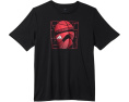 Футболка Adidas Poly Athlete Tee для детей черная с принтом из переработанного полиэстера