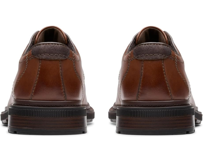 Дерби Clarks Burchill Derby из гладкой кожи темно-коричневые