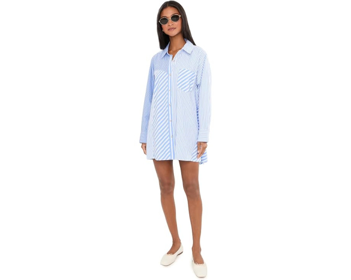 Платье Free People Oxford Club Mini цвета васильковый микс