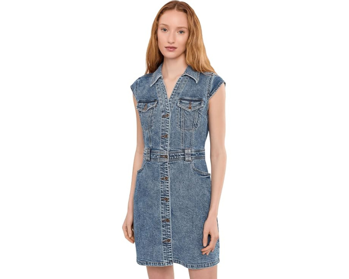 Платье Ruth Denim Front Dress с расклешенными рукавами от KUT from the Kloth