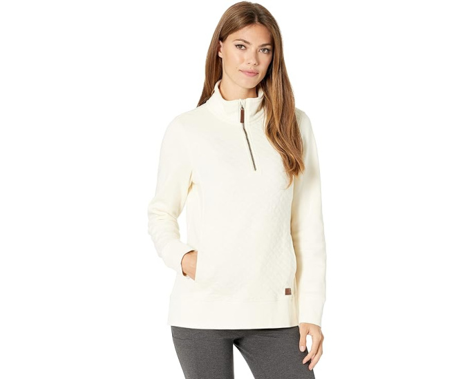 Свитшот L.L.Bean Quilted Sweatshirt 1/4 Zip Pullover с стеганым дизайном и воротником-стойкой