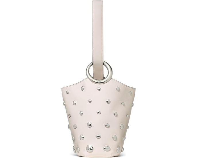 Мини-ведро Kate Spade New York Halo из мелкозернистой кожи со стразами