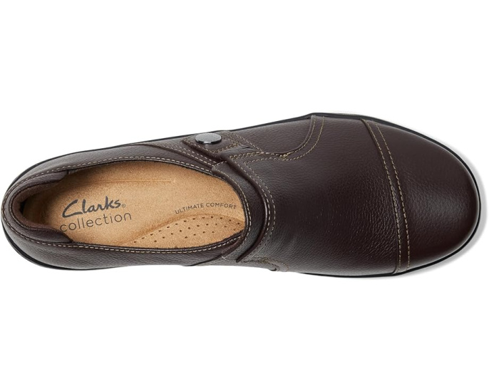 Мокасины Clarks Cora Poppy из текстурированной кожи и текстиля