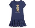 Платье детское ярусное Polo Ralph Lauren из хлопка с мишкой