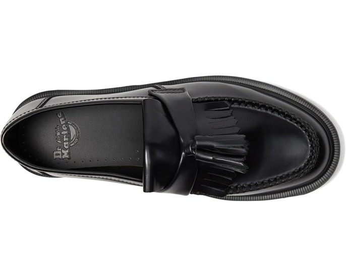 Мокасины Dr. Martens Adrian Smooth Leather Tassel с килтом и двойной бахромой