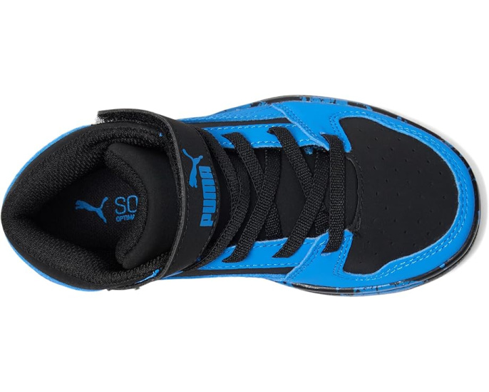 Кроссовки PUMA Kids Rebound Layup Mid на липучках с промежуточной подошвой EVA