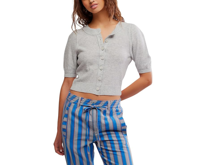 Free People кардиган Isla Solid с коротким рукавом