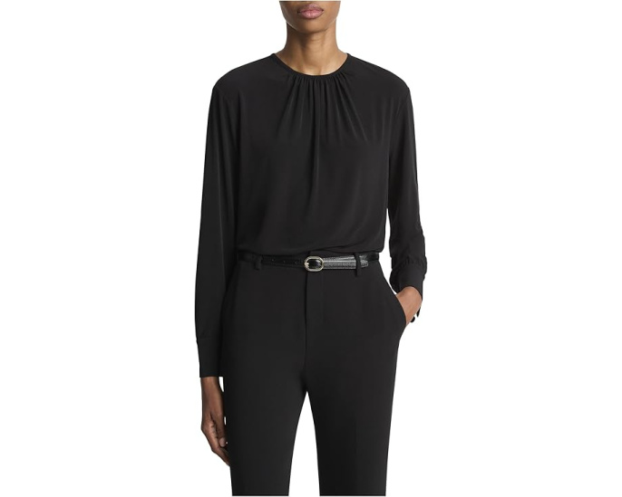 Винс Блуза Soft Gathered Blouse с мягкой драпировкой и воротником