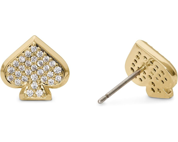 Серьги-гвоздики Everyday Spade Pave Studs от Kate Spade New York со стразами