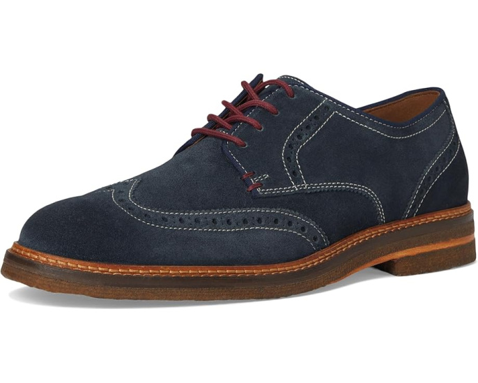 Johnston & Murphy Calder Wingtip с контрастной окантовкой и подошвой из крепа