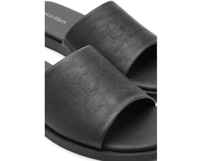 Сланцы Calvin Klein Edenn с логотипом CK и круглым открытым носком