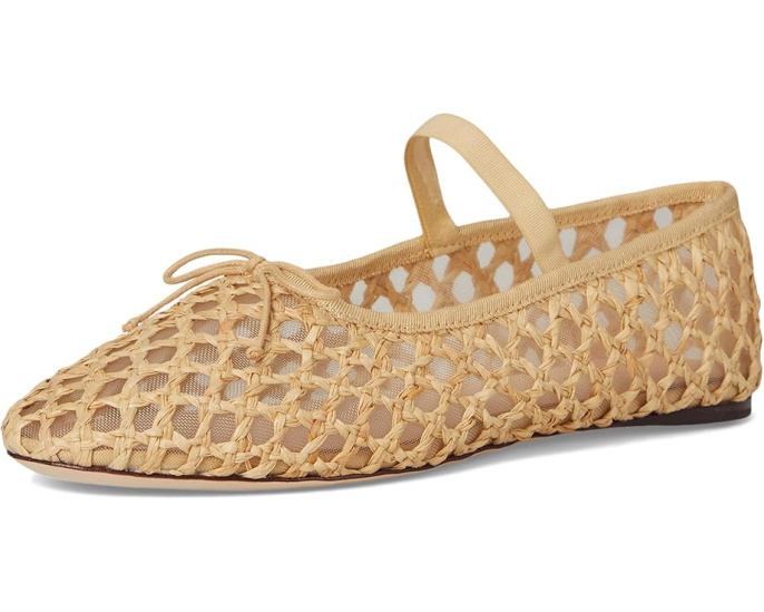 Балетки Loeffler Randall Leonie из плетеной кожи с бантом