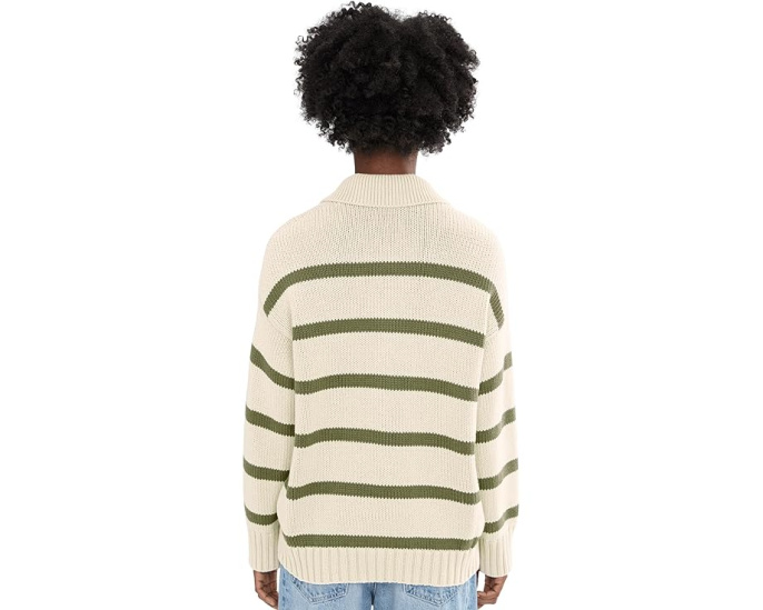 Свитер-поло Sunwashed Cotton с полосками от Faherty