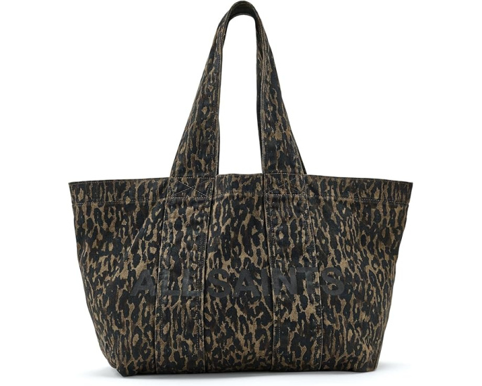 Тоут Izzy Leopard Denim AllSaints с леопардовым принтом