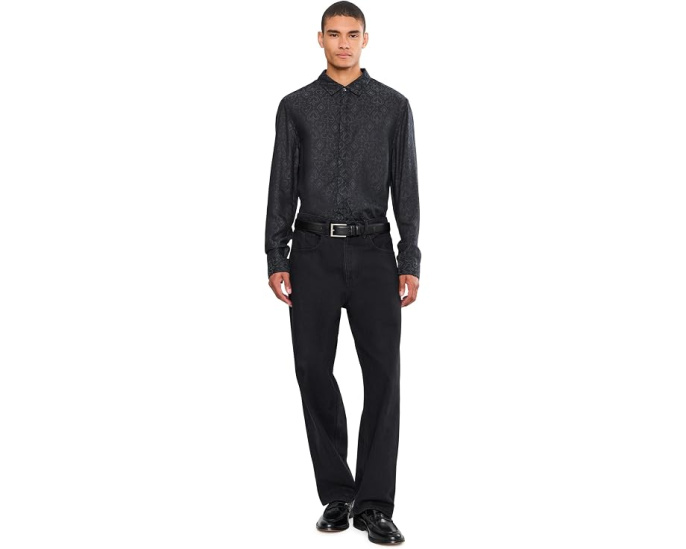 John Varvatos рубашка Rodney W673W26 из модала с геометрическим узором