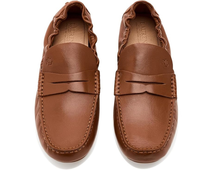 Lauren Ralph Lauren Лоферы Wynnie Leather Drivers коричневые