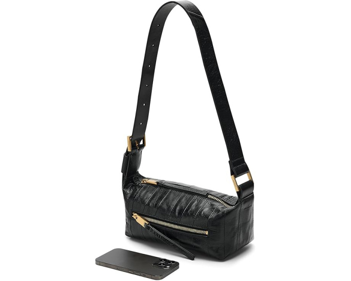 Мини-сумка через плечо AllSaints Vega Panel Min из кожи с мягким силуэтом