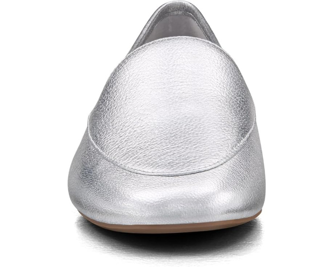 Birdies балетки Vesper Leather Flat серебристого цвета