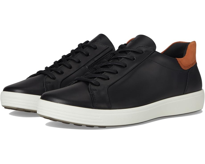Кроссовки ECCO Soft 7 Easy Slip с кожаным верхом и эластичными шнурками