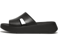 FitFlop сланцы F-Mode Raw-Edge Leather Flatform H-Bar