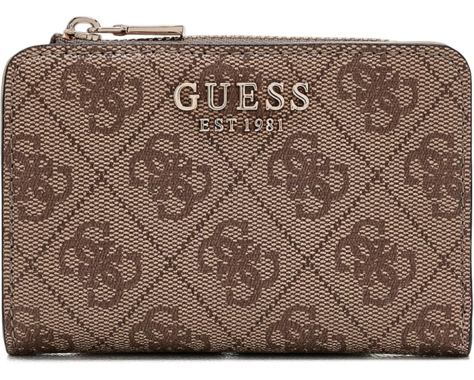 GUESS картхолдер Yvonne Logo Zip Around с логотипом 4G